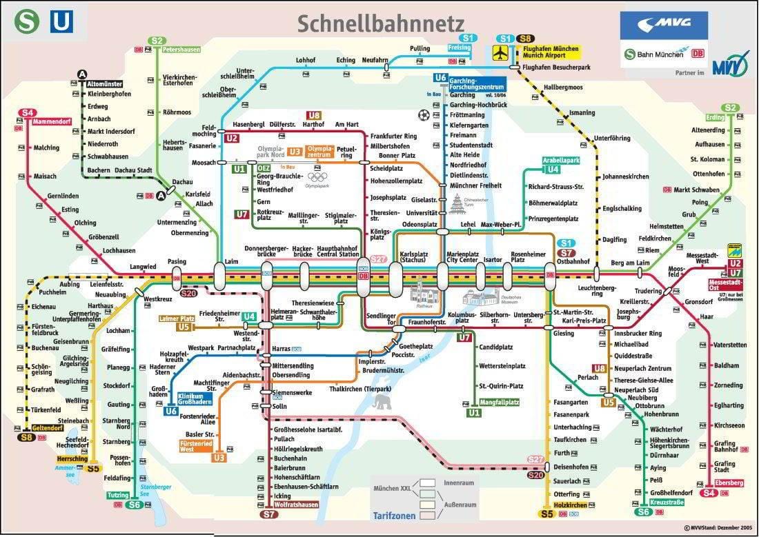 münchen метроны газрын зураг