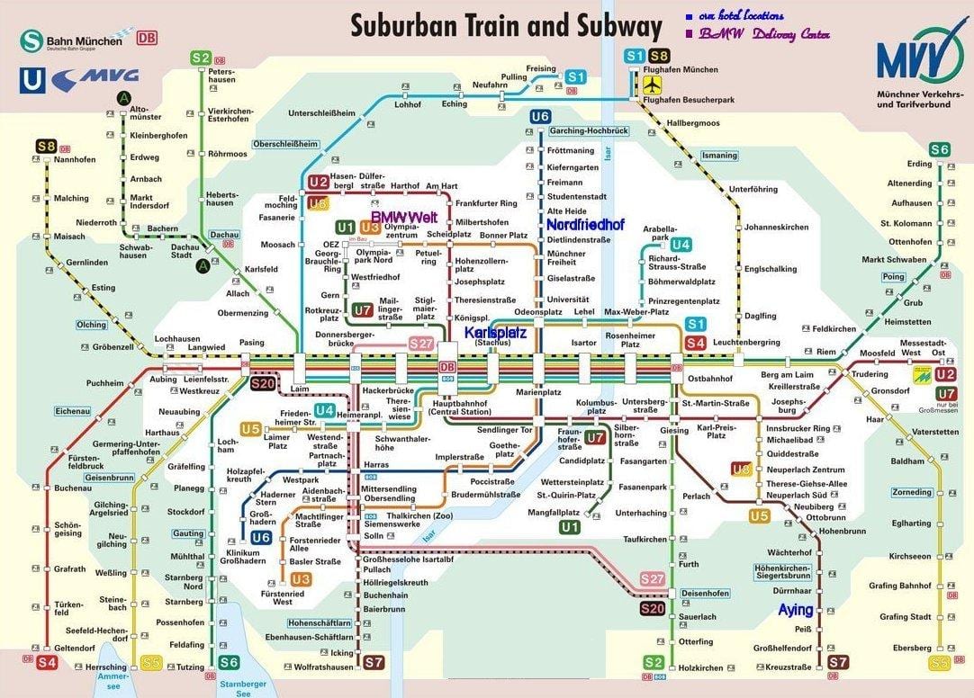 muenchen s bahn газрын зураг