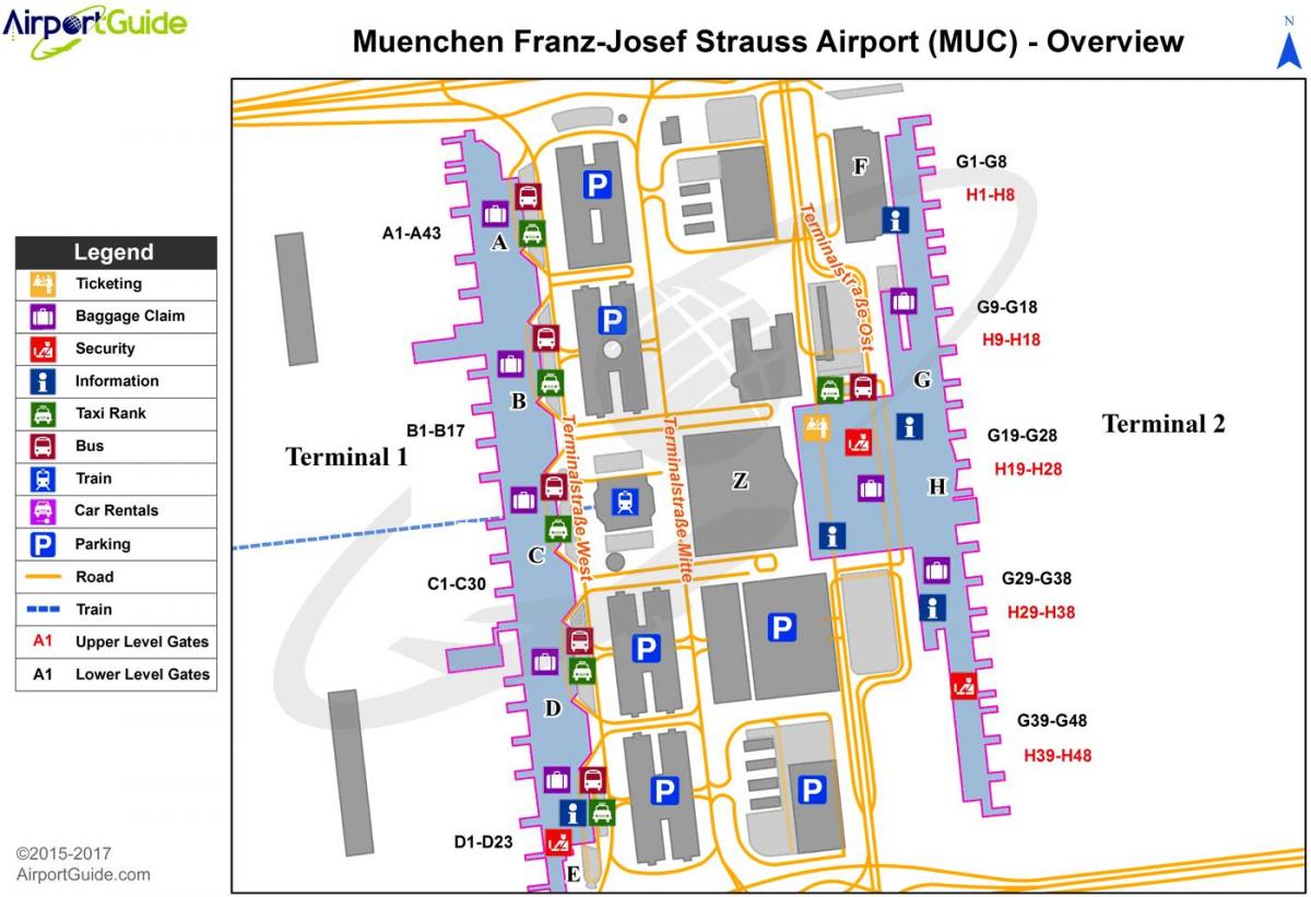 мюнхен терминал газрын зураг