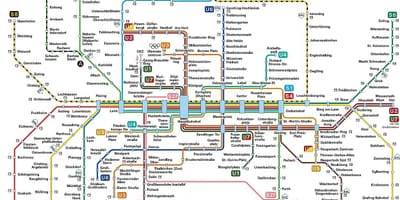 Munchen тээврийн газрын зураг